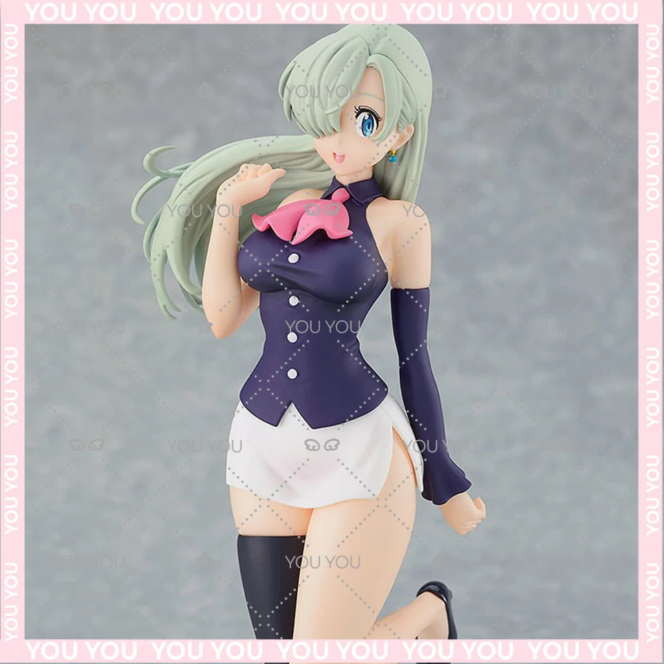 Qwiooe Original Genuine Japan Anime Figure The Seven Deadly Sins 16cm Elizabeth Liones Model Toys Desktop Decoration Collectible