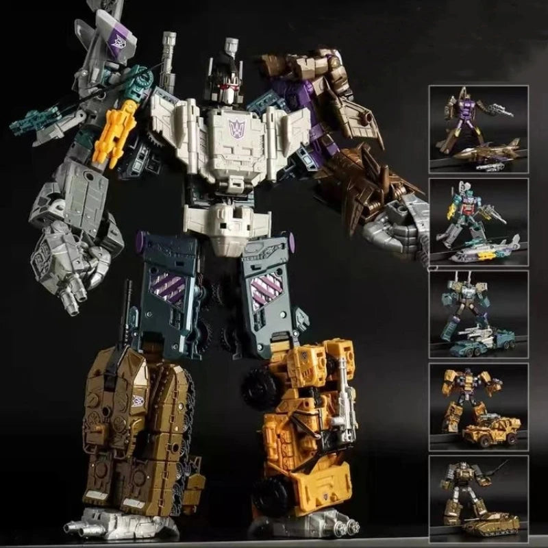 HAIZHIXING NEW 5 IN 1 Transformation Classic Devastator Model Toys G1 Robot Car Aircraft Tank Model Anime Action Figure Kids