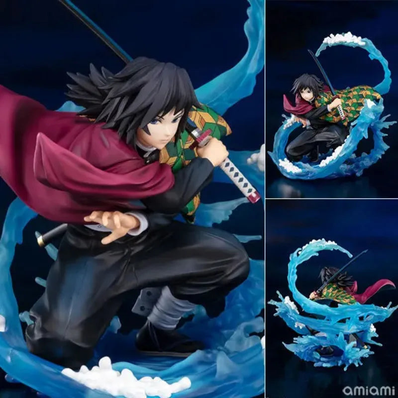 In Stock Demon Slayer Zero Tomioka Giyuu Water Hashira Figure Anime Model Desktop Ornament Kimetsu No Yaiba Statue Kid Toy Gift
