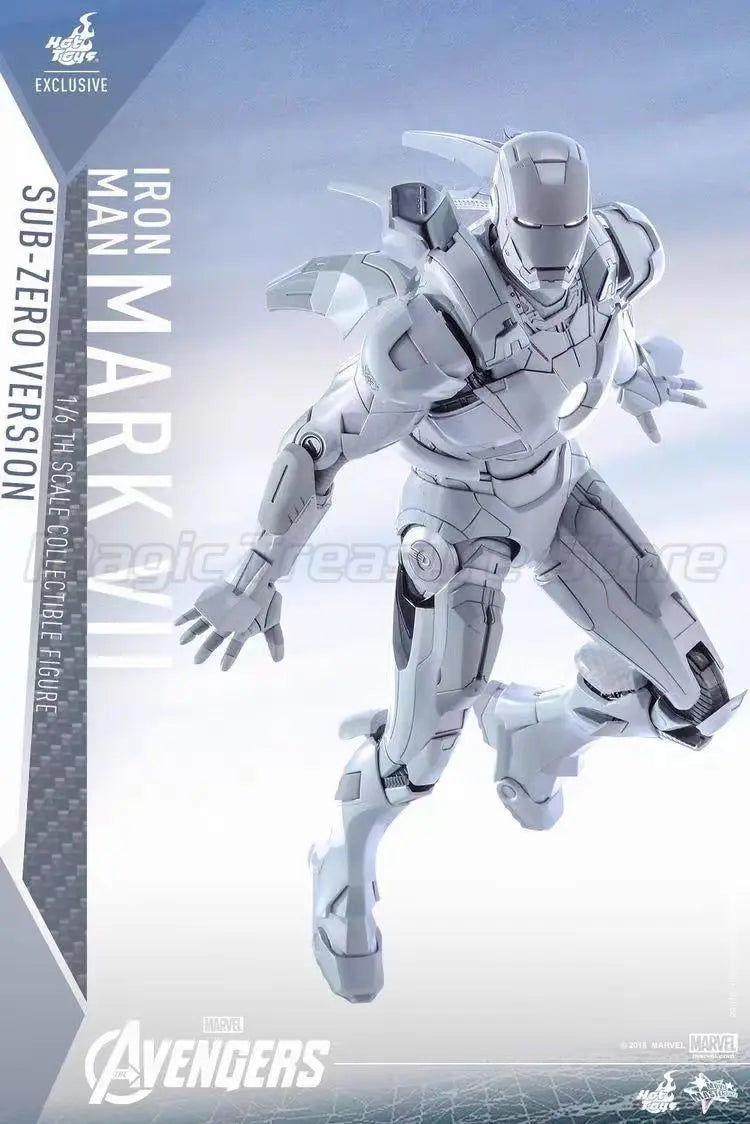 【MT】Hot Toys MMS329 Marvel Iron Man White Limited MK7 1:6 Scale Collection Doll Model Toys
