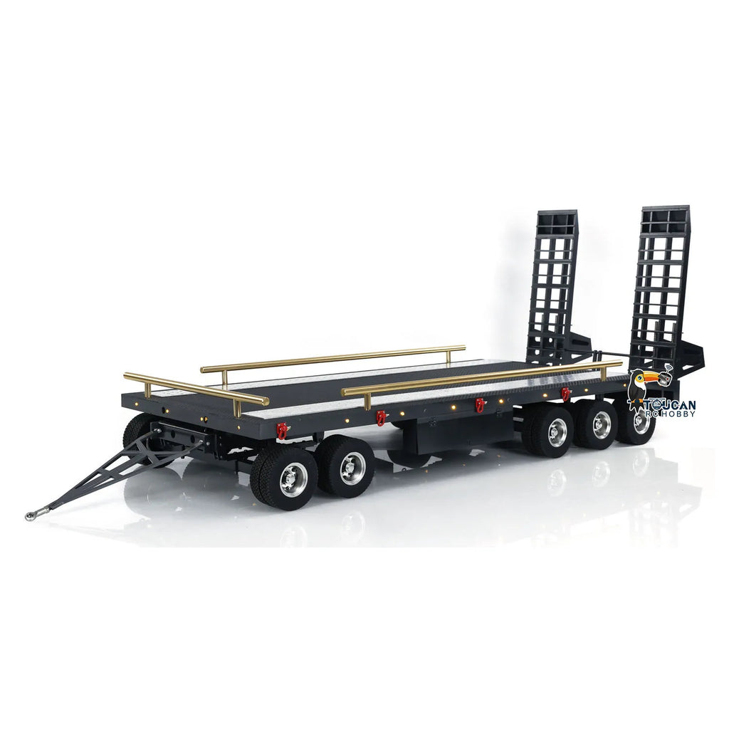 Metall 5 Achsen Vollanhänger Fernbedienung Anhänger für Spielzeug 1/10 1/8 RC Crawler 1/14 1/12 Hydraulische RC Lkw Auto Fahrzeug Modell
