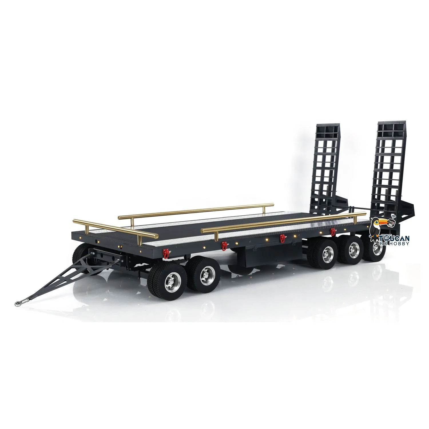 Metall 5 Achsen Vollanhänger Fernbedienung Anhänger für Spielzeug 1/10 1/8 RC Crawler 1/14 1/12 Hydraulische RC Lkw Auto Fahrzeug Modell