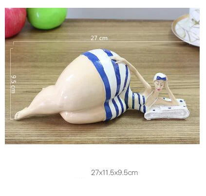 Nordic Ins Golf Schönheit Plump Frau Ornamente Handwerk Hause Wohnzimmer Schreibtisch Fett Mädchen Figuren Clubs Statuen Dekoration Zubehör