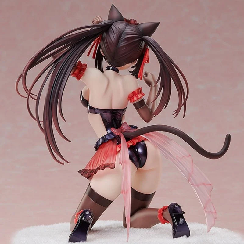 Hot Date A Live Fragment: Date A Bullet Tokisaki Kurumi Kdcolle 1/7Cat Ears Anime Action Figure Toy Game Collectible Model Doll