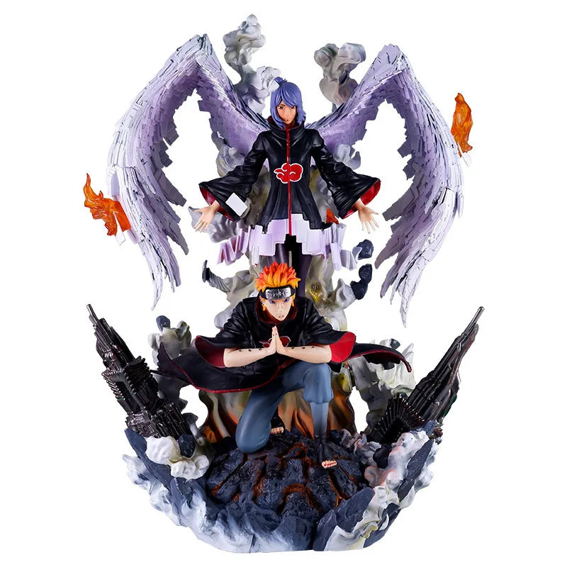 Naruto New 38cm Anime Figure Konan Pain Akatsuki Peripheral Collect Statue Model Desktop Decoration Ornaments Birthday Gift Toys