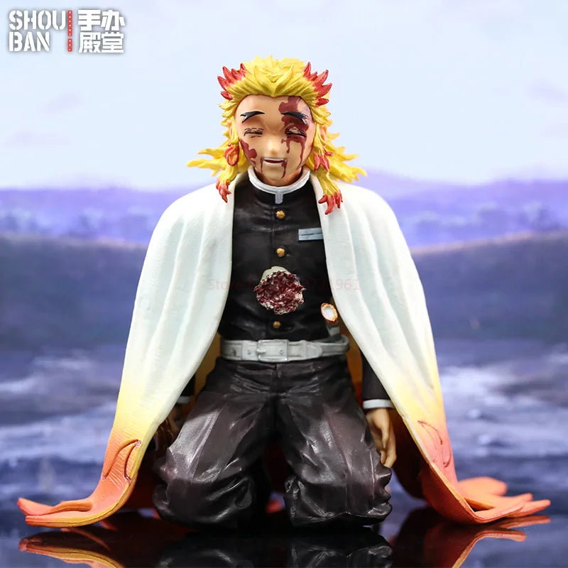 Hot 13cm Demon Slayer Rengoku Kyoujurou Anime Figures Kimetu No Yaiba Figurine Pvc Statue Model Toys Doll Collectible Kids Gifts