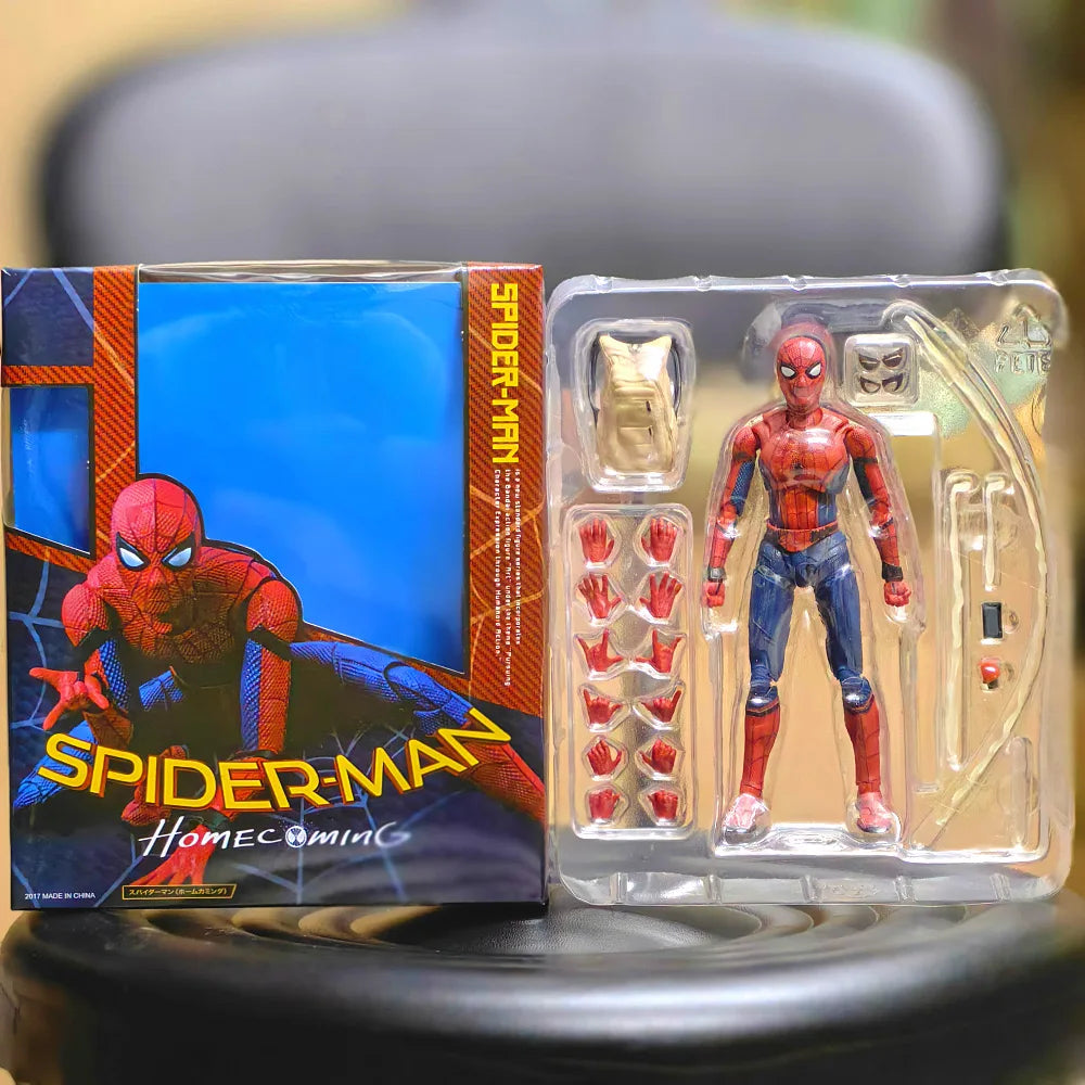 SHF Spider-Man Action Figure Model Anime Spiderman Homecoming Peter Parker Figurine PVC Collection Movable Toys for Gifts