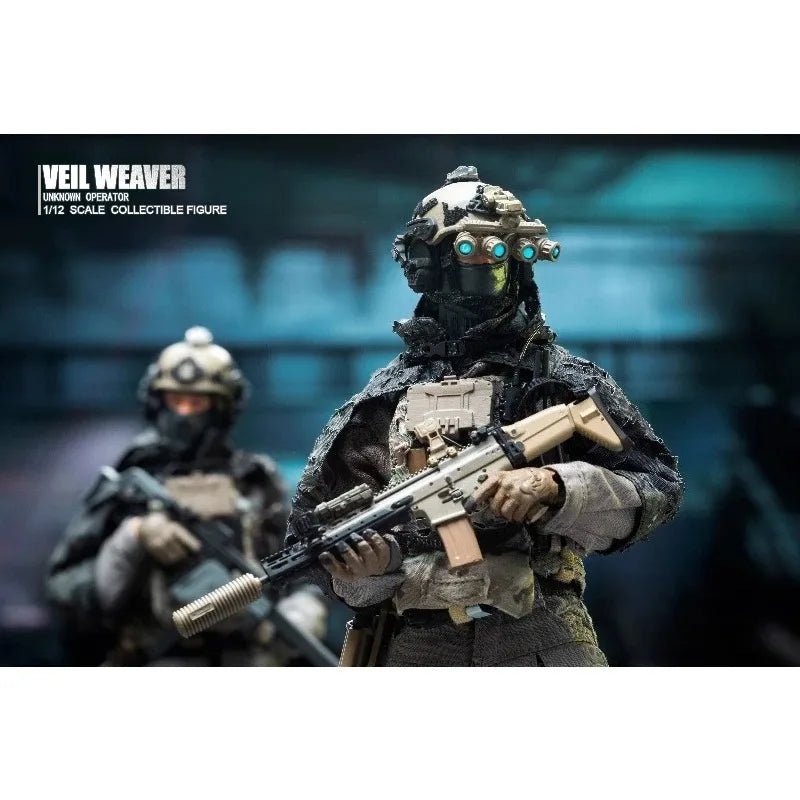 Presale HASUKI 1/12 SA04 Black Action Night Weaver WM-07 Scout Soldier Action Figures Model for Collection Scene Display