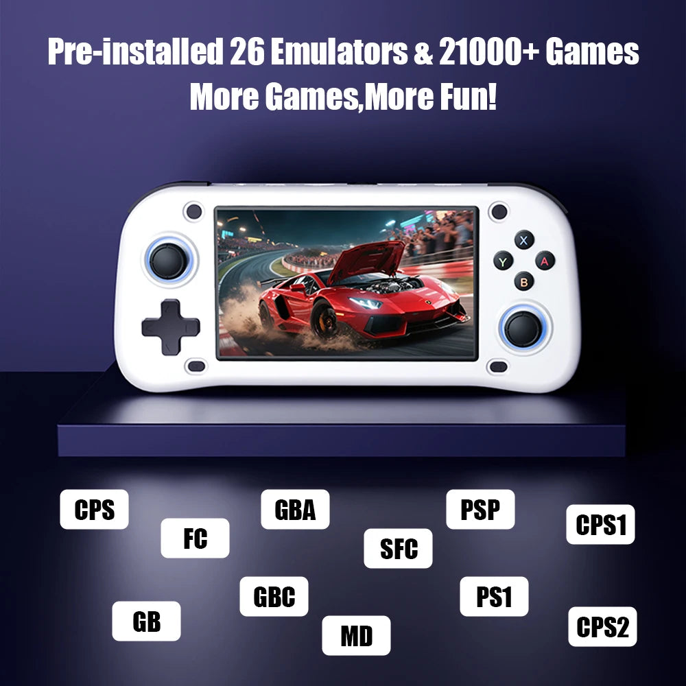 New 64G G28 Handheld Retro Game Console EmuELEC 4.7 OS Portable Game Player with 21000+ Games for PS1/PSP/FC/NES/SS/N64/GB/MD