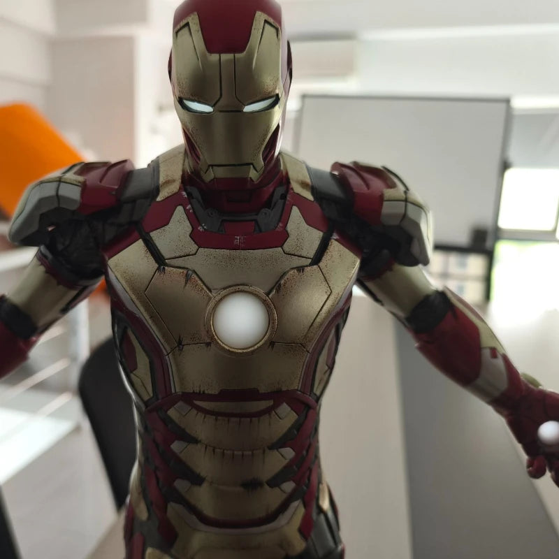 52cm Brand New The Avengers Movie Figure Iron Man Peripheral Resin Scene Model Statue Desktop Ornaments Kids Birthday Gifts Toys