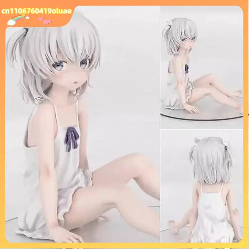 Lonely Rock Girl Gotoh Hitori Cute Sitting Figure Chino Mashiro Anime Beauty Model Car Pc Case Desktop Ornament Collectible Gift