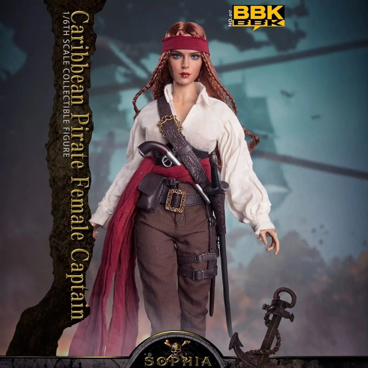 Spot 1/6 Soldier Handmade Caribbean Pirate Female Captain Sofia Bbk017 Action Figure Model Toys Action Figure Holiday Gifts