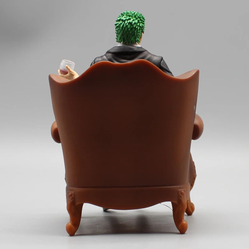 Anime Roronoa Zoro Sofa Figure One Piece Gk Figure Suit Sanji Action Figure Sofa Sitting Model 15cm PVC Collectible Statue Toy