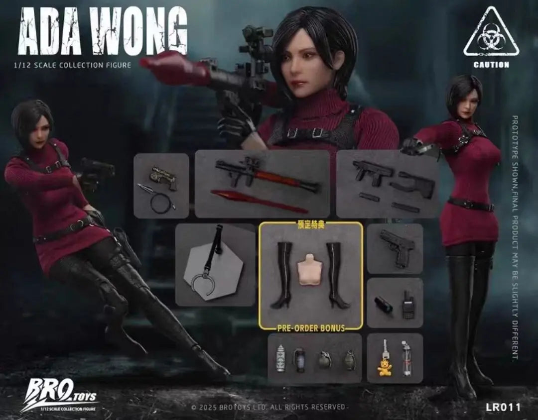 In-stock Brotoys Resident Evill 4 Ada Wong Remake 1/12 Action Figure Model Collectible Gift