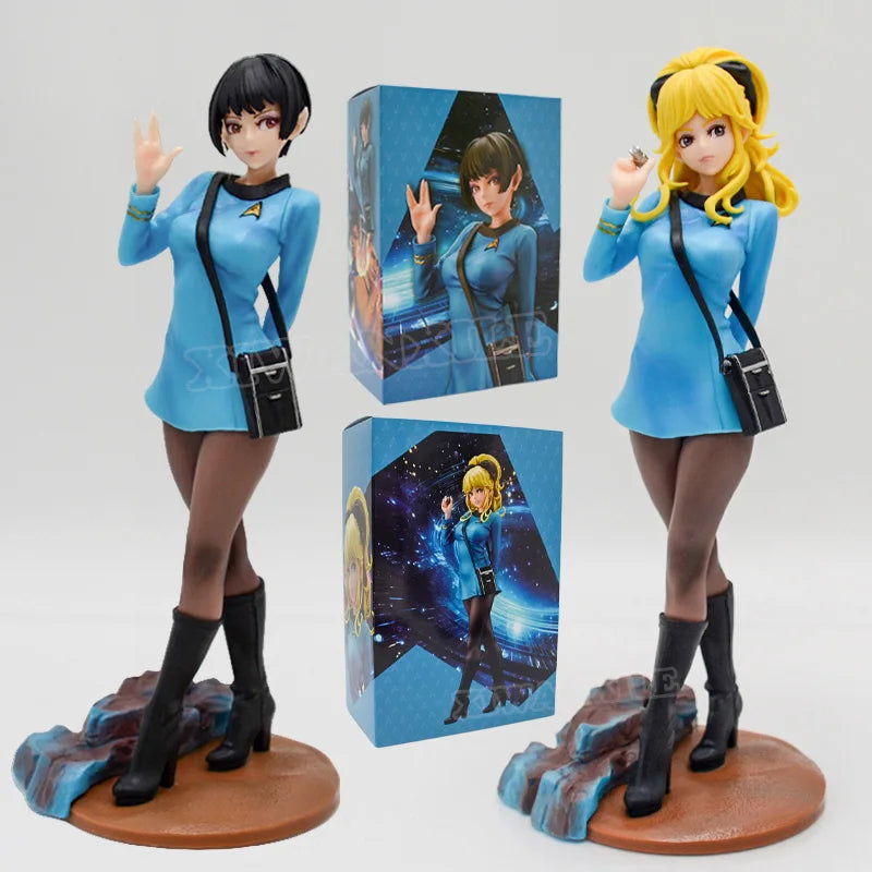 20cm Star Trek Bishoujo Vulcan Science Officer Anime Figure Command/Operation Officer Action Figure Collectible Model Doll Toys