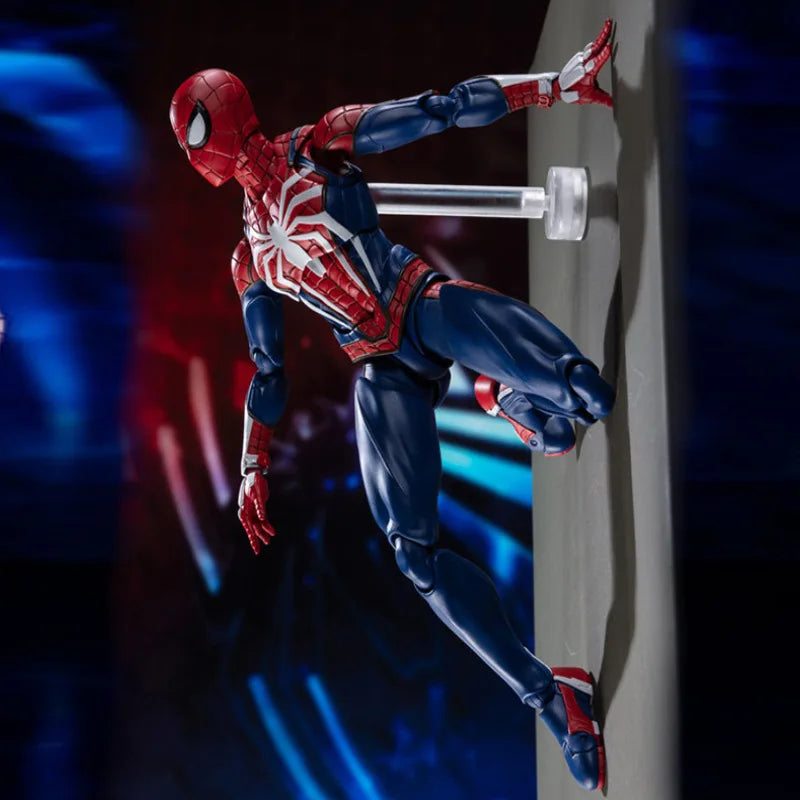 Spider Man PS4 Game Upgraded Version Peter Parker Action Figure Sony Base Statue Scene legend Avengers Model Toy Collection Gift