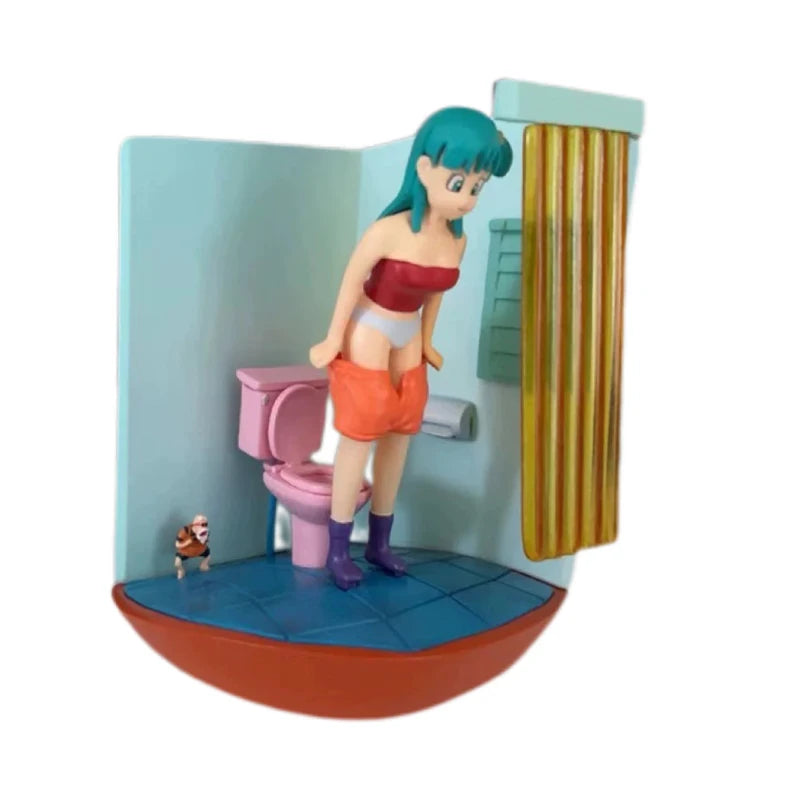 Dragon Ball Anime Figur Bulma Actionfiguren Master Roshi Toilet Peep Statue PVC Modell Puppensammlung Dekor Spielzeug Geburtstagsgeschenke