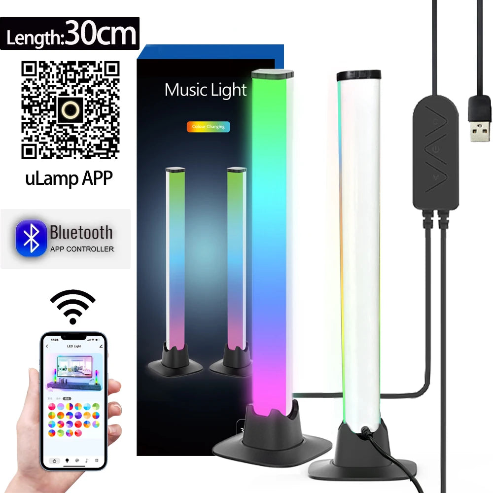 Desktop RGB Computer Monitor Light Bar Music Rhythm LED Holiday Atmosphere Decoration LIght E-sports TV Background Wall Lighting