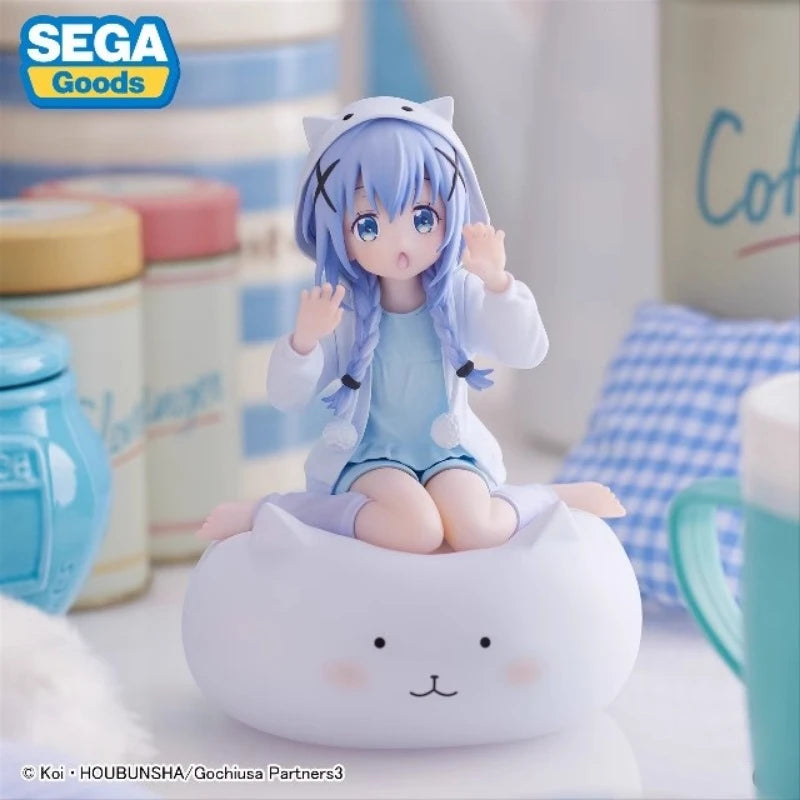 SEGA Genuine Is The Order A Rabbit? Anime Figure Kafuu Chino Kirima Syaro Hoto Kokoa Action Toys for Kids Gift Collectible Model