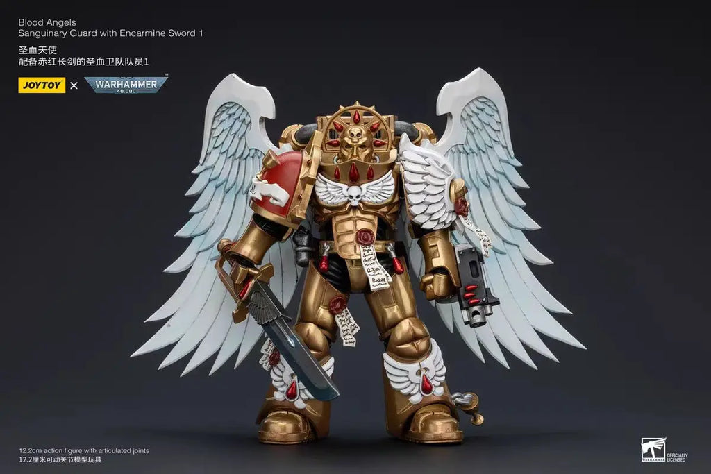 【In Stock】JOYTOY Warhammer 40K 1/18 Action Figure Toys Blood Angels Sanguinary Guard 5PCS