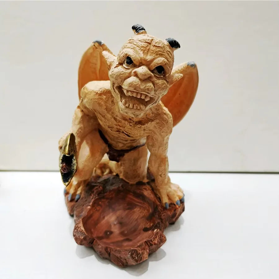 Gargoyle Resin Craft  Stone Monster Ball Holder   Crystal Ball  Mineral Specimen Stand  Decorative Ornament  Gift