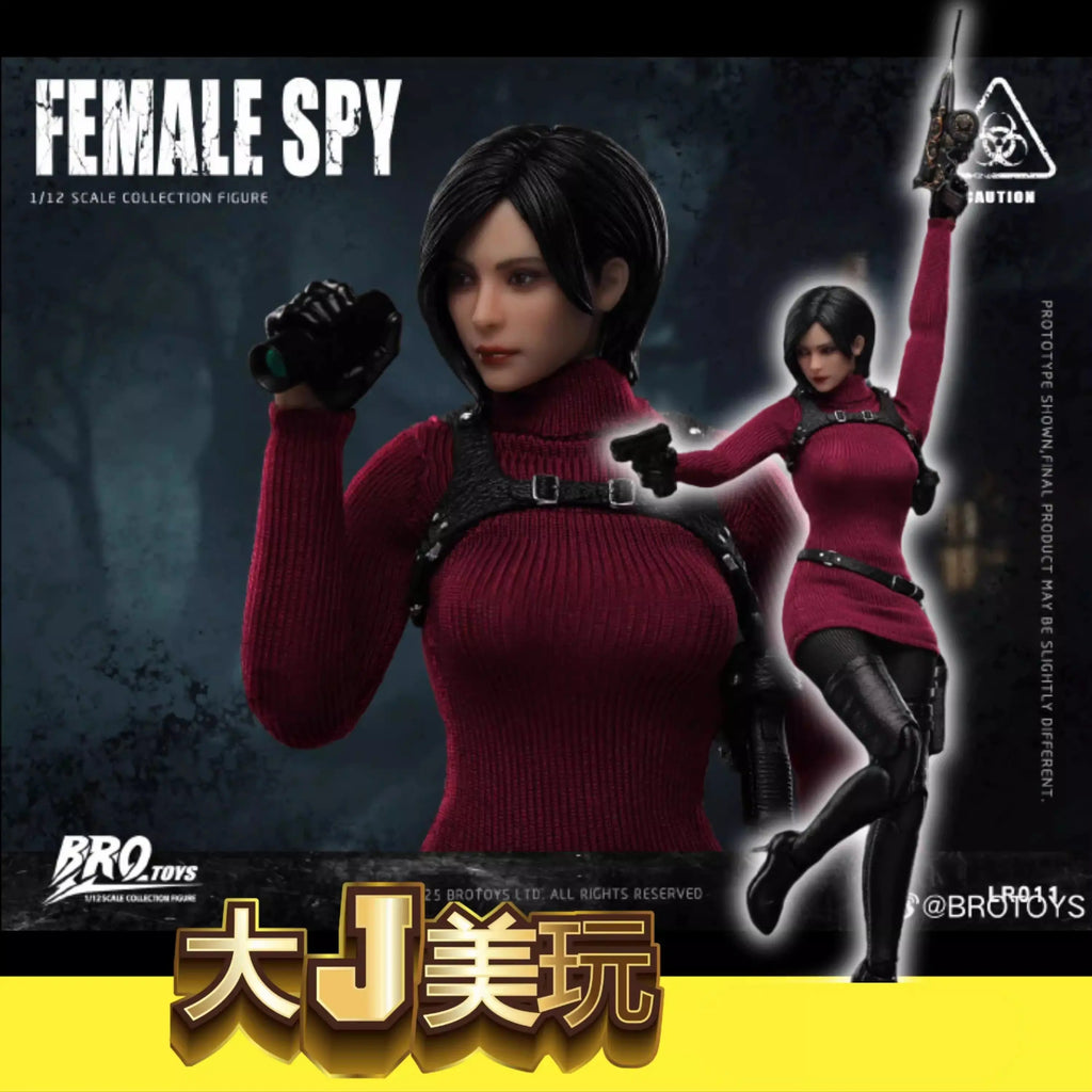 Brotoys On The Way 1/12 Female Spy Articulated Action Figure Collectible With Multiple Accessories For Action Figure Collectors