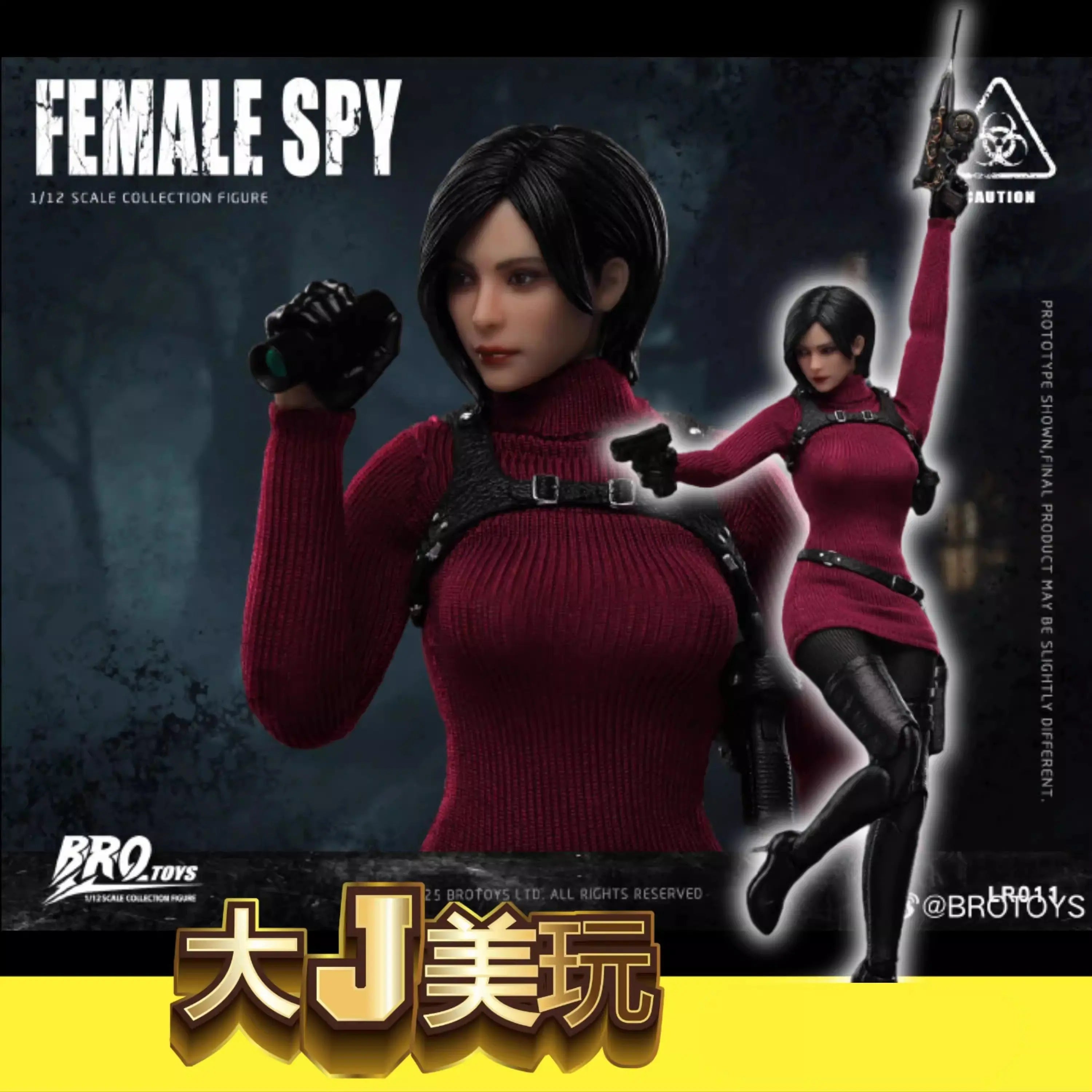 Brotoys On The Way 1/12 Female Spy Articulated Action Figure Collectible With Multiple Accessories For Action Figure Collectors