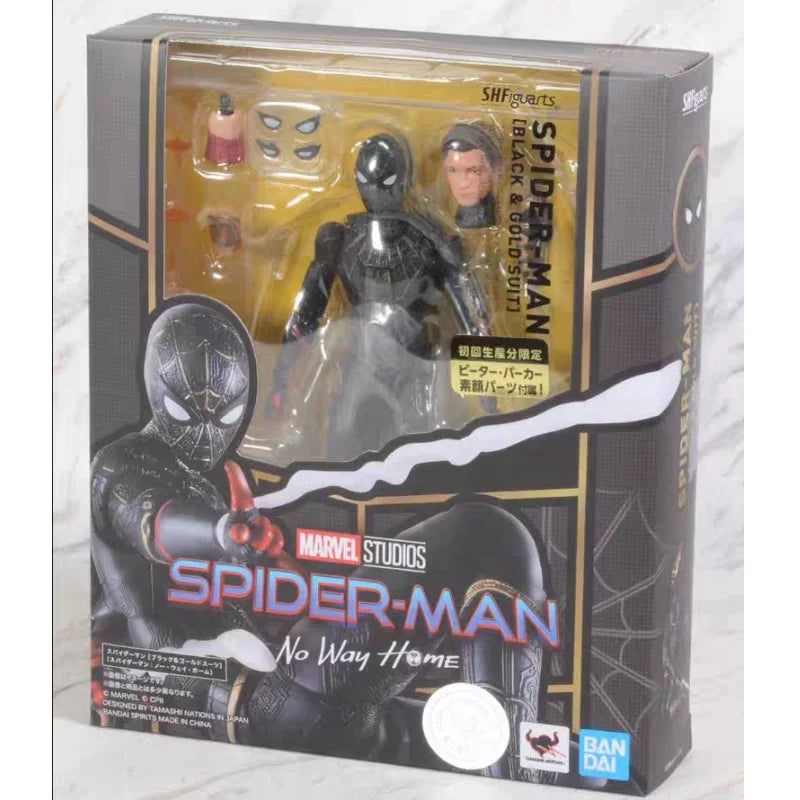In Stock Bandai S.h.figuarts Shf Spiderman：far From Home 4 Battle Suits Iron Spider Action Figures Collection Hobby Toy Gift