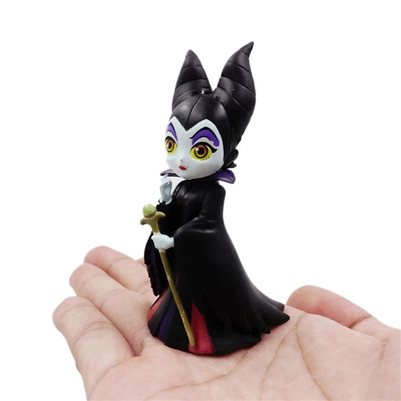 3pcs/Set Disney Q posket Petit Villains Descendants 2 Maleficent Cruella de Vil Queen 8cm Action Figure Model Toys for kids gift