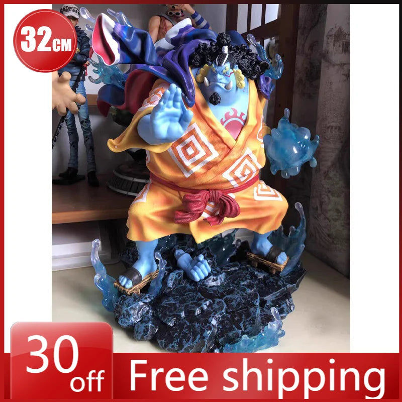 32cm ONE PIECE Figure Jinbe Dream Extremely Large Anime Collection Model Resin Desktop Ornament Decorations Children Toys Gifts