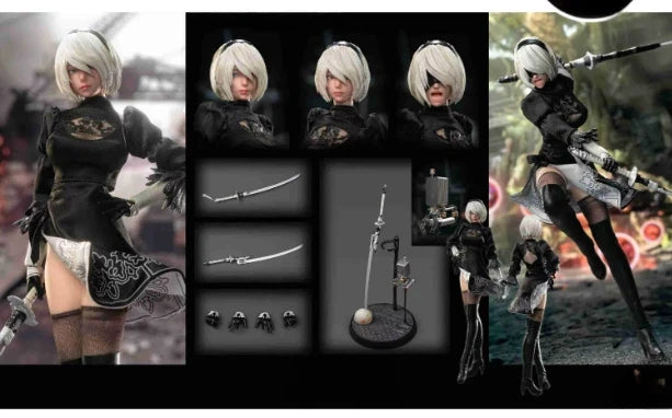 Mttoys019 Nier 2b 1/6 Scale 12 Collectible Action Figure Full Set Women Soldier Adventure Game Doll  Adult Figure Collectors