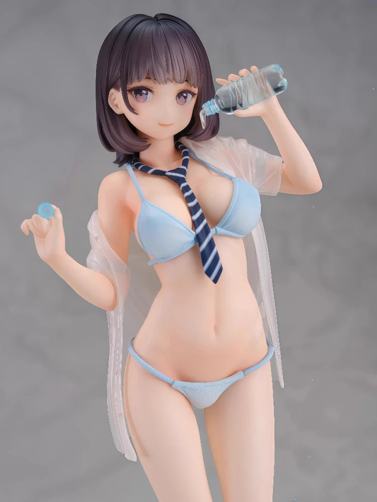 22cm Anime Gk Figure Classmate Who Won'T Let Me Drink Swimsuit Bikini Girl Figurine Desk Decor Car Ornament Gift For Anime Fans