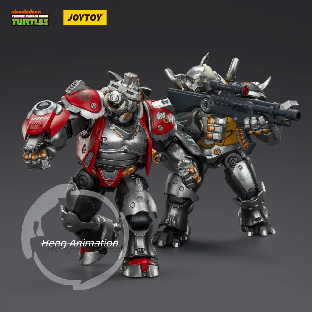 Spot goods TOYJOY 1/18 TMNT Ninja Turtles, Steel Bullhead, Pigface, "Long Live Rock 'n' Roll" Articulated Action Figures