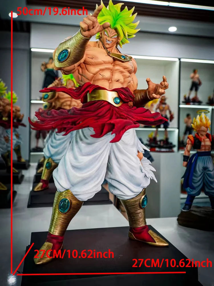 CK&Jt Statue Broli Anime Figure Dragon Ball Z Broly Super Saiyan PVC Action Figures 50cm/19.69inch Collection Mode Toys Gifts