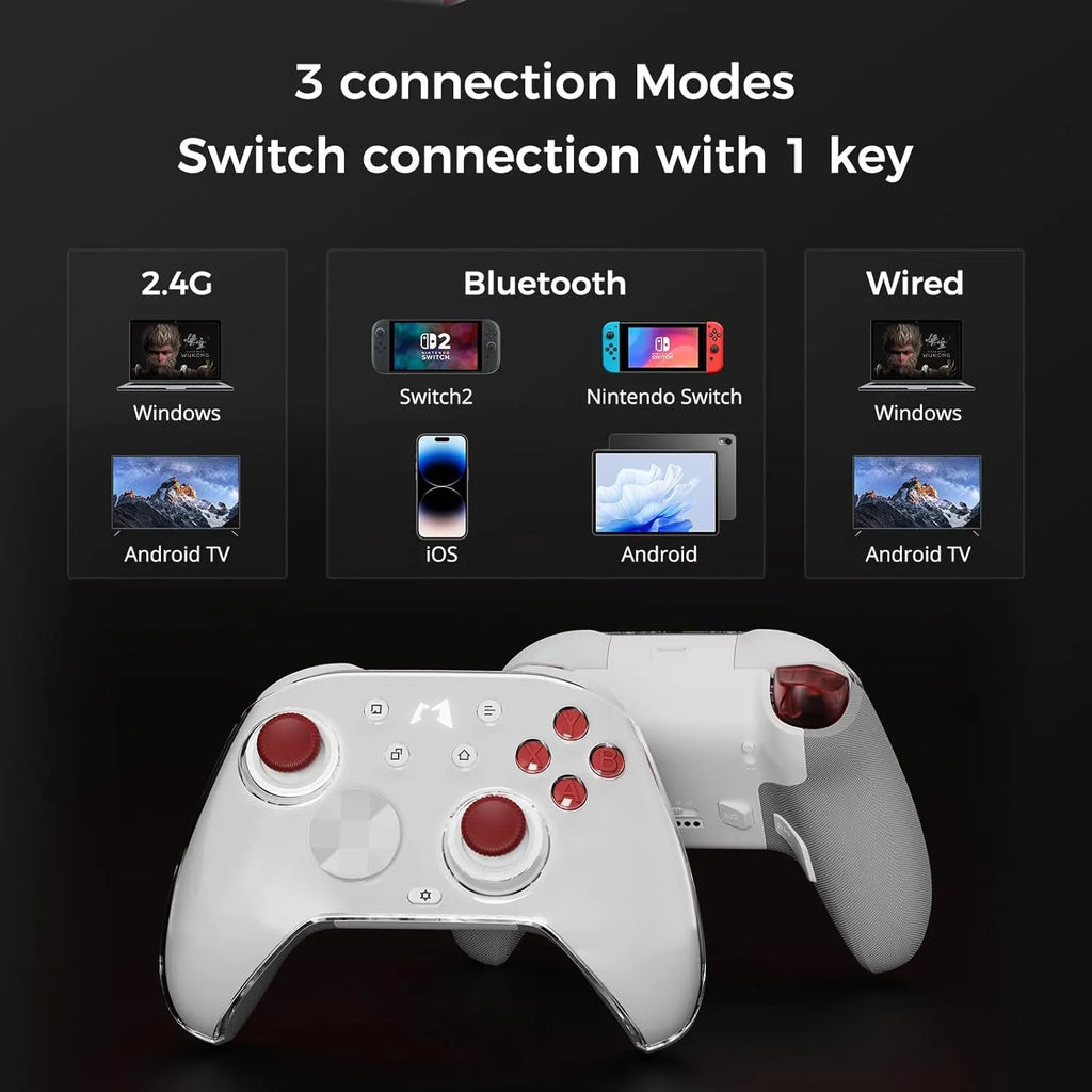MOBAPAD HuBen2 Mechanical Controller for Nintendo Switch1/2 Wireless PC Gamepad for Android iOS Steam Windows 10/11 Joysticks