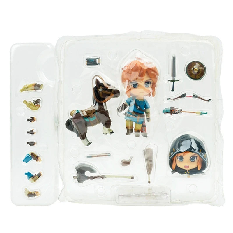 10cm #1212 The Legend of Zelda:Breath of The Wild Zelda Action  Figure #733-DX Link Anime Figure PVC Collection Model Doll Toys