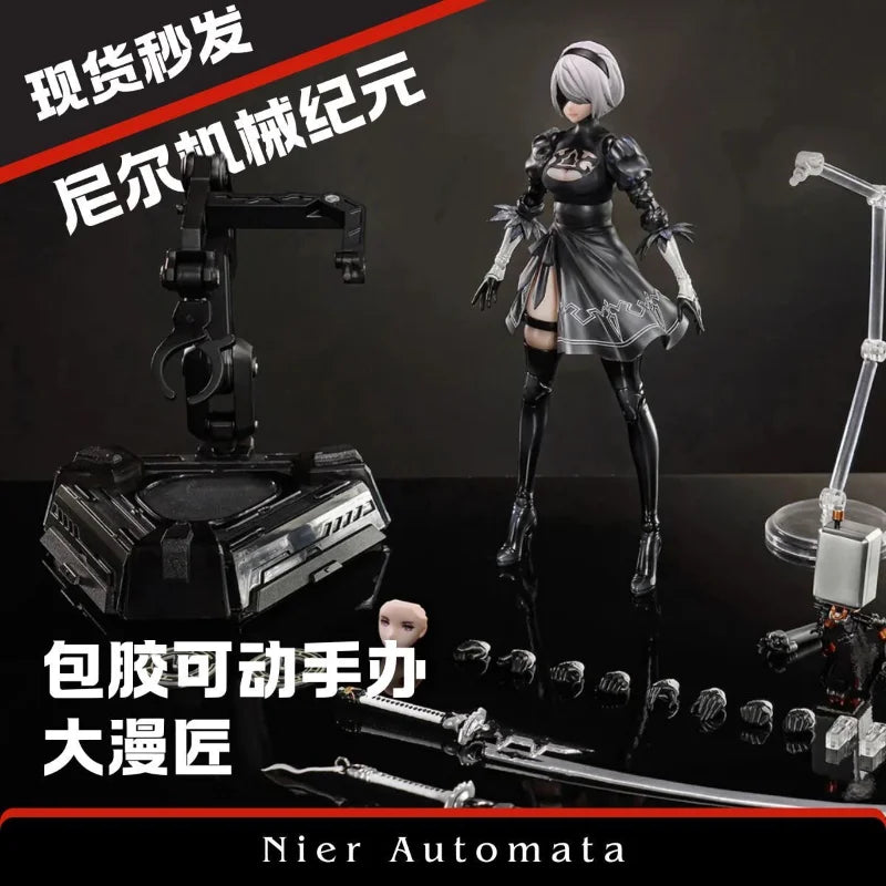 In Stock Damianjiang Nuclear Reconstruction Nier Genuine Rubber-coated Machine Girl Silicone Movable Figure Model Collectibles