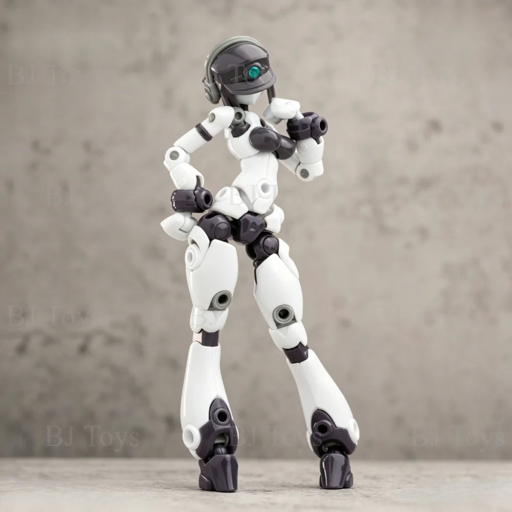 Quankai Gene Interference 2.0 Female Mecha Body, Ultra-Articulated Buildable Action Figure with Interchangeable Head Hand Parts