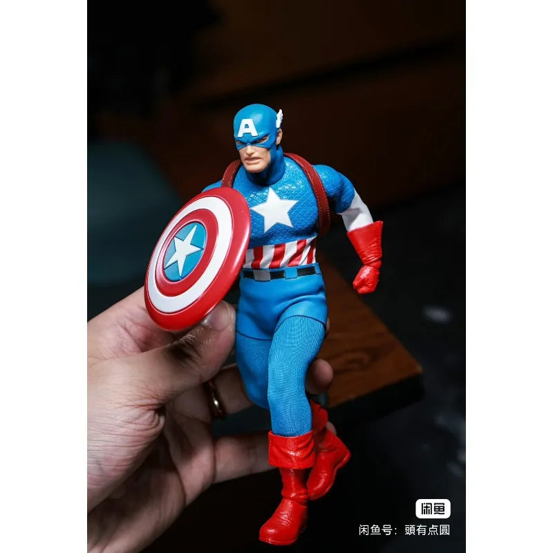 Spot New Genuine Mezco Ant One: 12 Captain America: The Platinum Age Action Figure Toy Gift Fan Collection