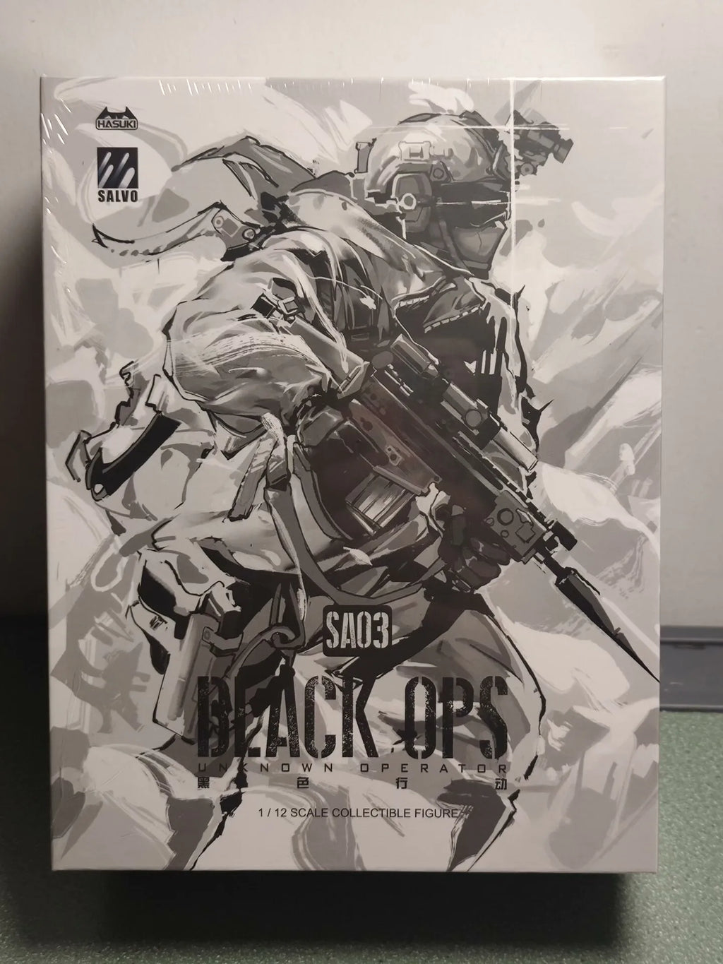 In Stock Original HASUKI SA03 1/12 Scale Black Action Series Snow Mountain Ghost 6inch Full Set Action Figure Model Toys