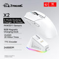 ZIYOULANG X2 Безжична геймърска мишка 24000DPI PAW3311, RGB магнитно зарядно, три режима, макро драйвер, лека 59 г, ергономична