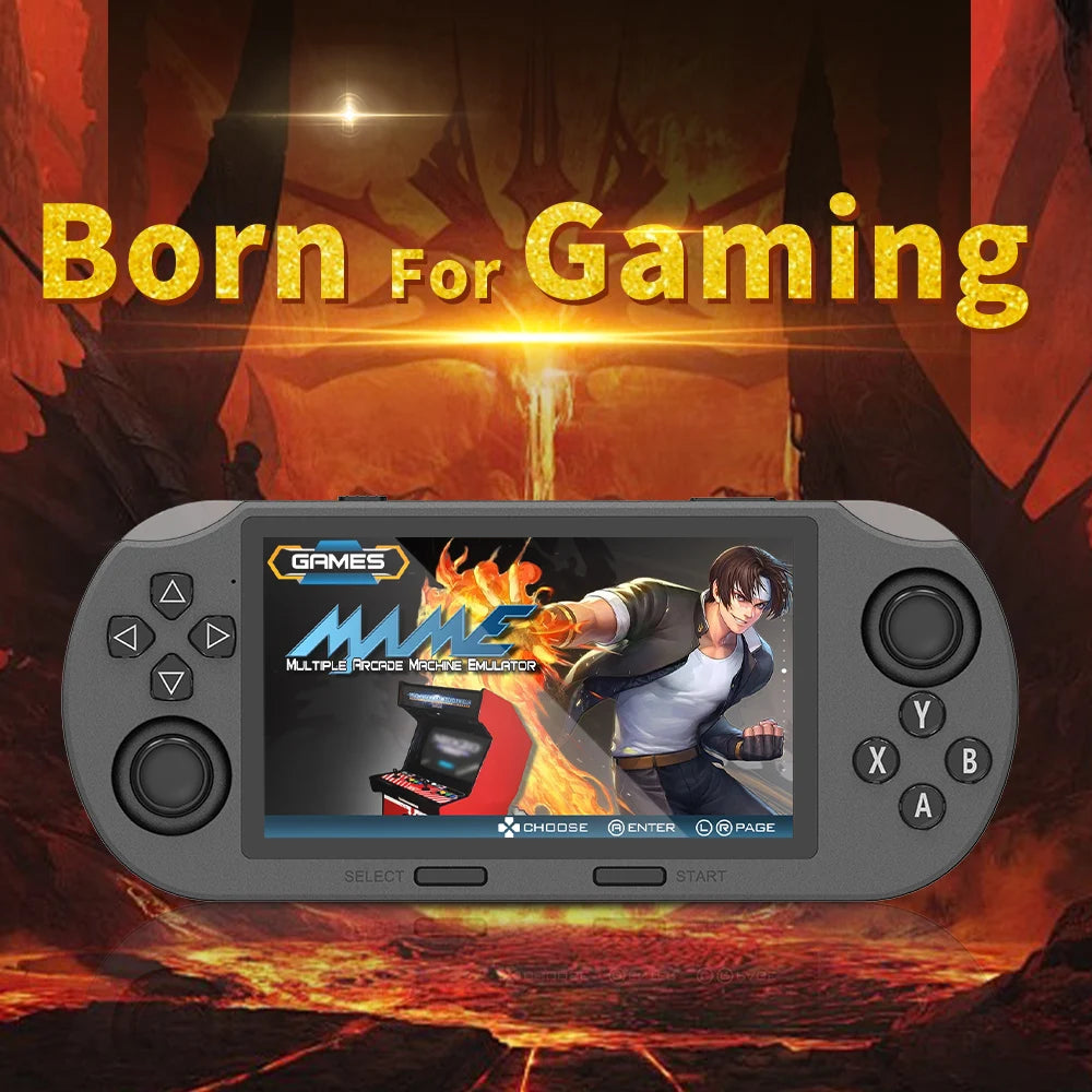 SF3000 Video Game Console Portable Handheld Game Player Retro 4.5 Inch IPS Screen 20000+Games Built-in for PS1/GBA/SFC/MAME