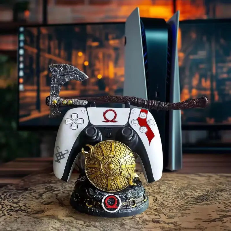Leviathan Axe Controller Stand Resin Statue Game-Themed Model Accessory for PS4/PS5 Gaming Decoration Joystick Holder