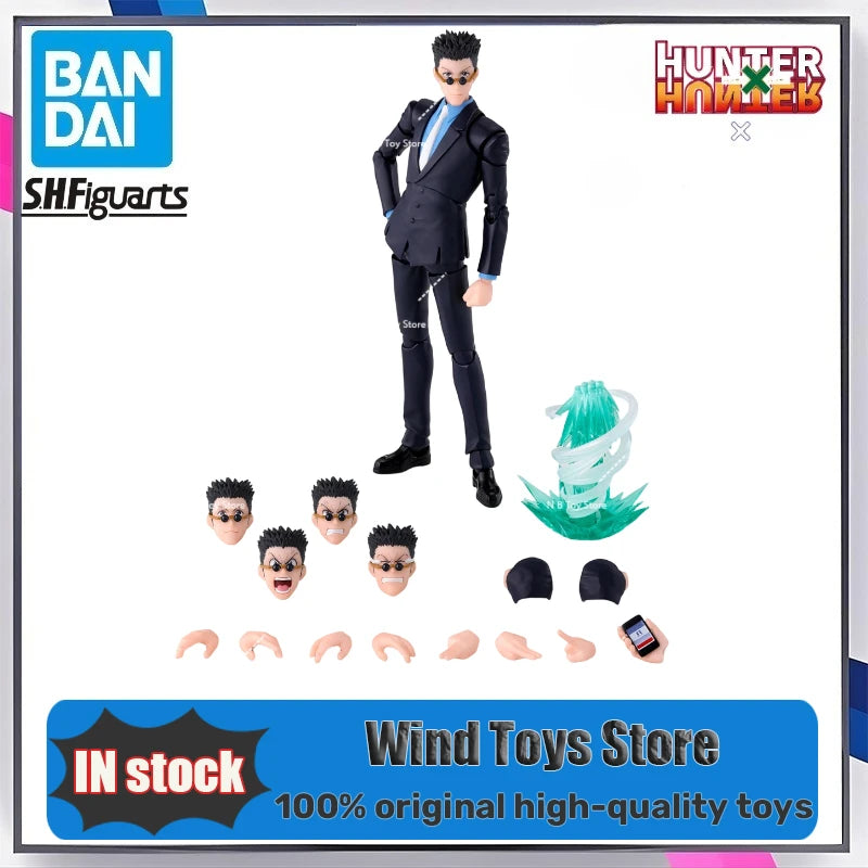 Original BANDAI S.H. Figuarts HUNTER×HUNTER Kurapika Reorio SHF Anime Figures Action Figure Miniature Toys PVC Statuette