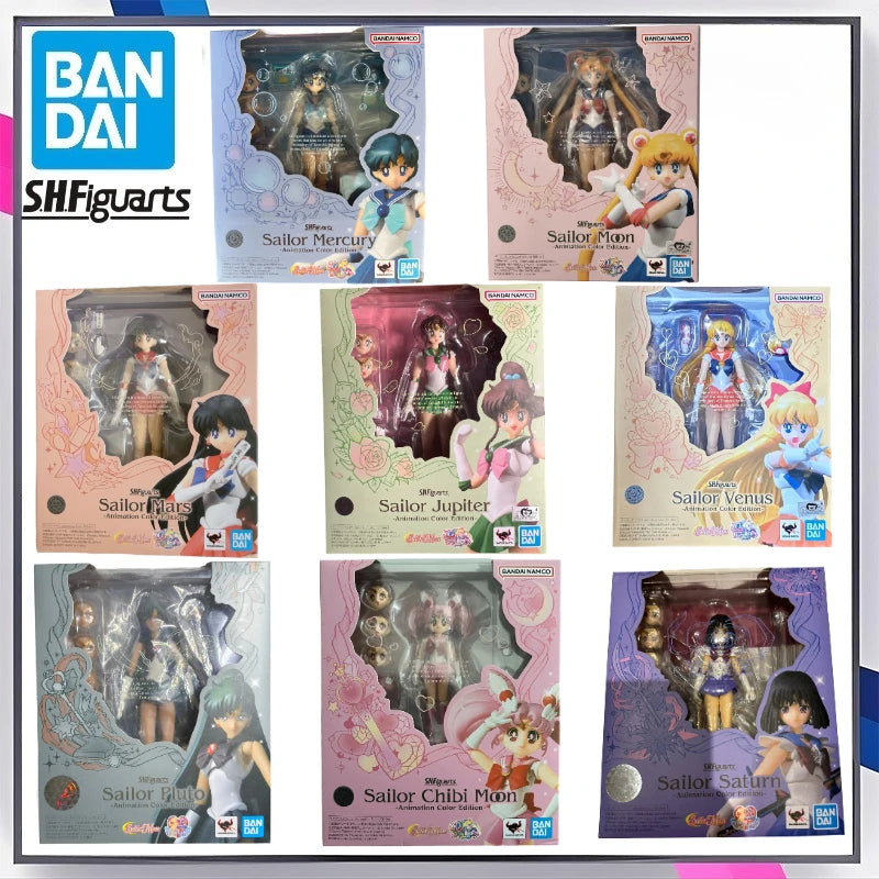 In Stock 100% Original Bandai Japanese Sailor Collar Dress Shf Figuarts Figure Sailor Star Healer Seiya Kou Anime Action Figure