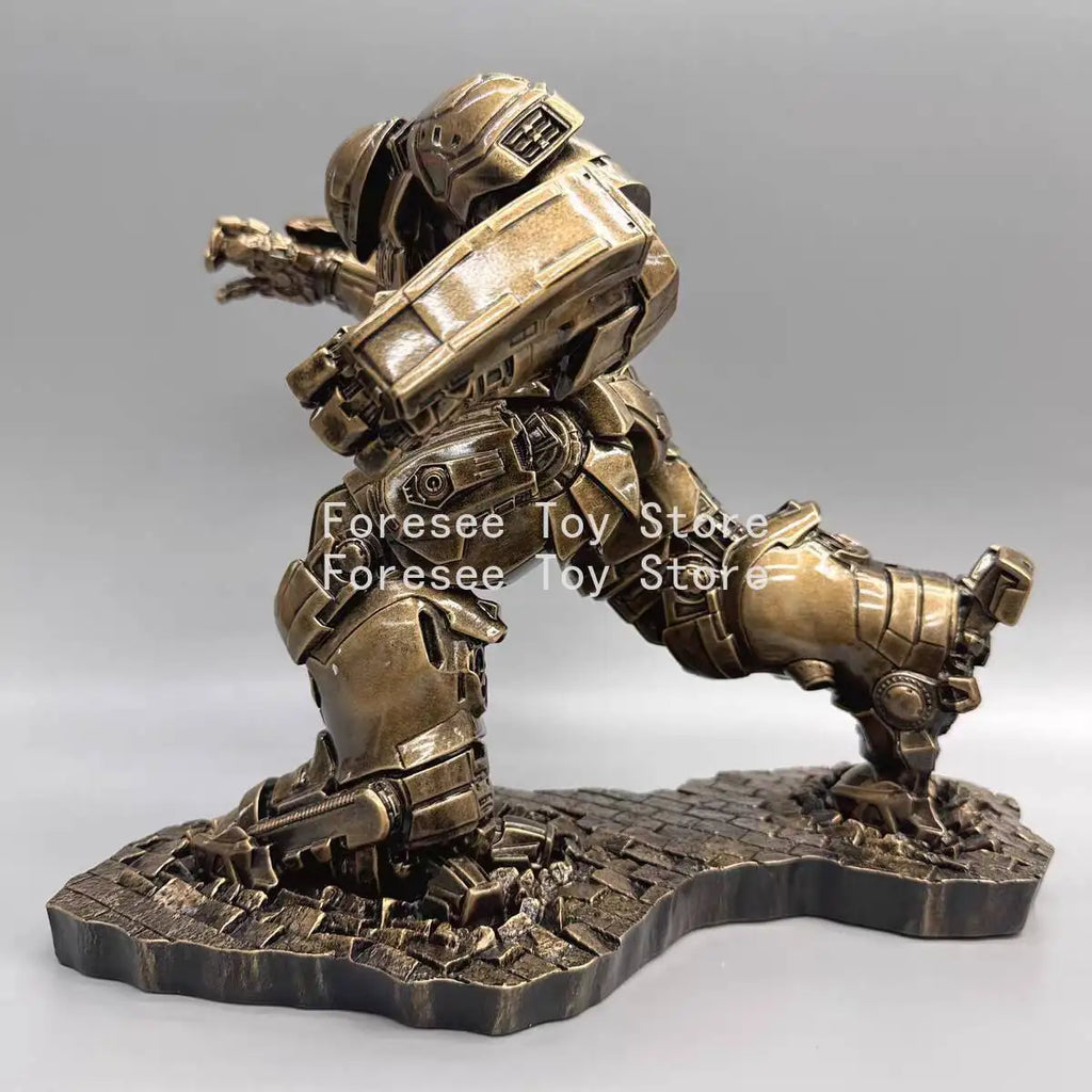 New 32cm Gold Hulk Vs Hulkbuster Figure Marvel Anime Figure Collection Resin Desktop Ornament Decorations Best Gift for Children