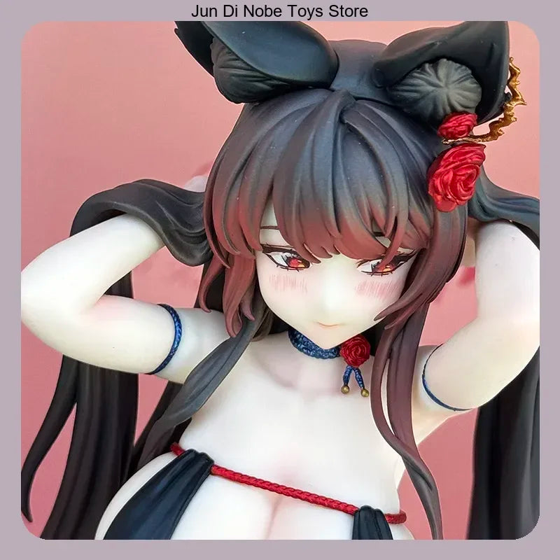 Bearpanda&Tacco Rose Bara Fox Girl 1/6 Scale Anime Figure With Plush Tail Standing Pose Collectible Model Pvc Statue Toys