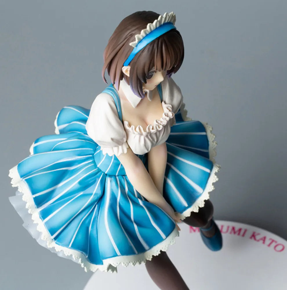 24cm Saekano: How to Raise a Boring Girlfriend Anime Figure Maid Megumi Kato Action Figure Kato Megumi Figurine Adult Doll Toys