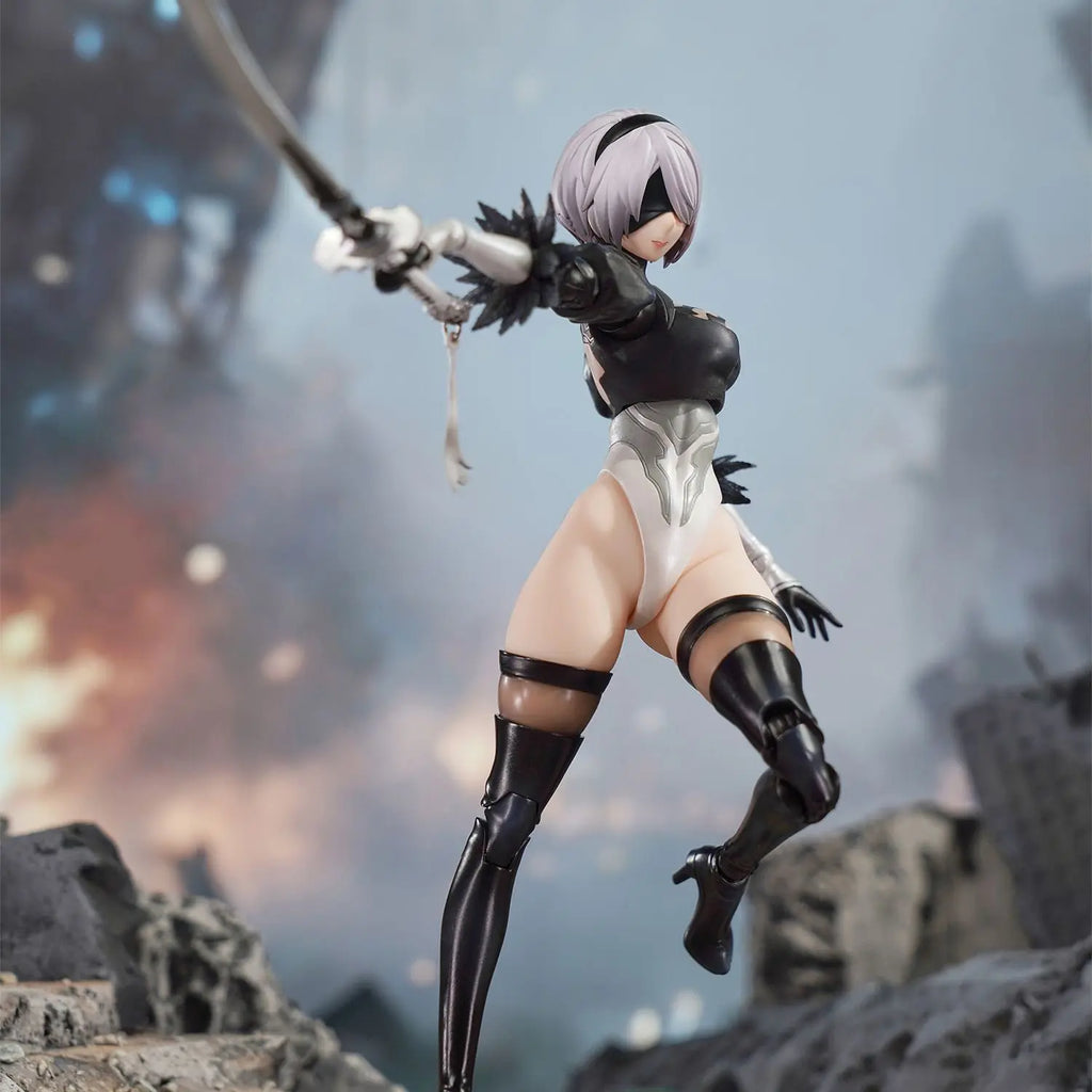 In Stock AniMester Nuclear Gold Reconstruction NieR Automata Ver1.1a YoRHa No.2 Type B Action Figure Anime Model Collection Toy