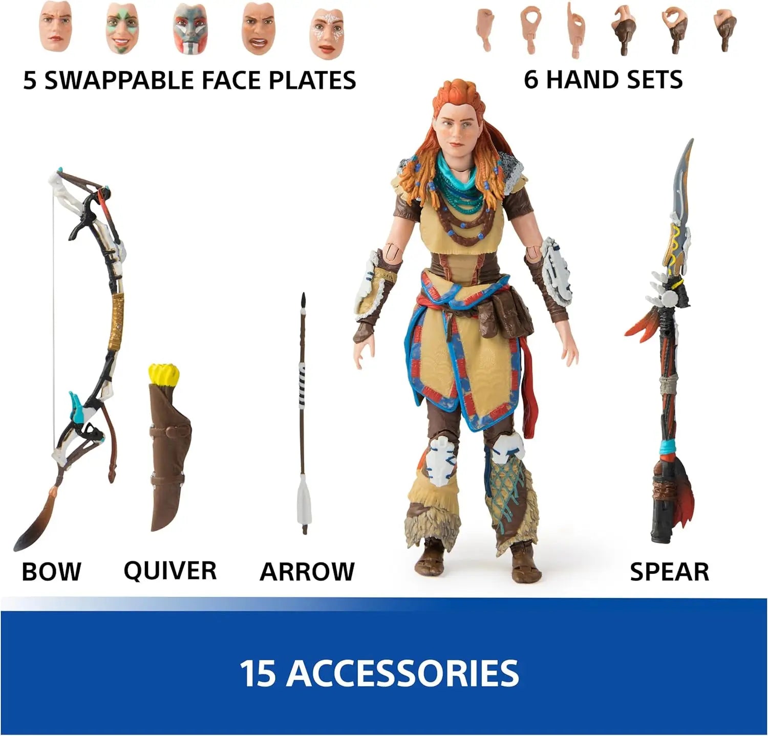 Spin Master Toys Horizon Forbidden West Aloy Deluxe Edition 6-Zoll-bewegliche Actionfigur The Shapes Collection für PS5
